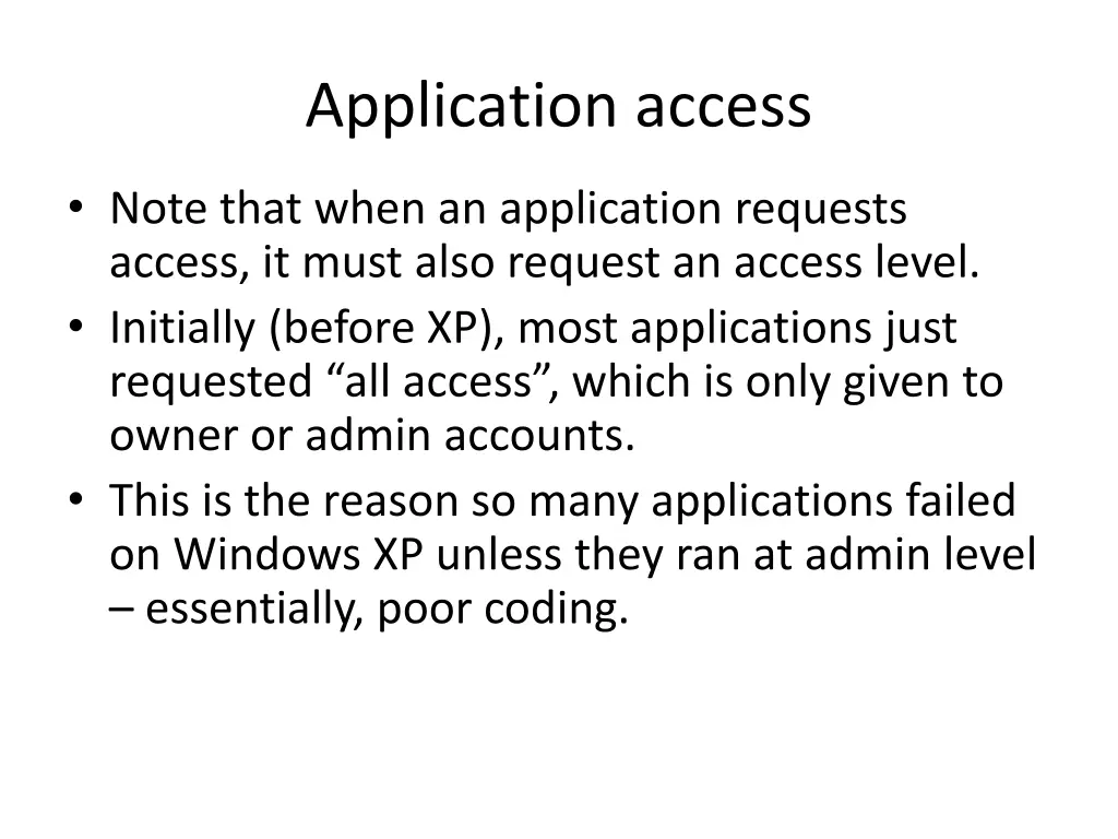 application access