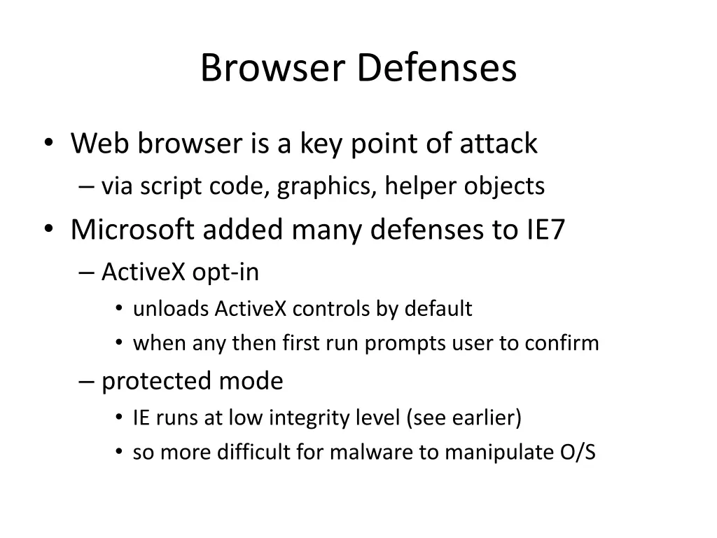 browser defenses