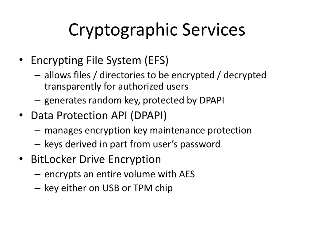 cryptographic services 1