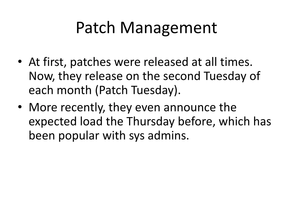 patch management