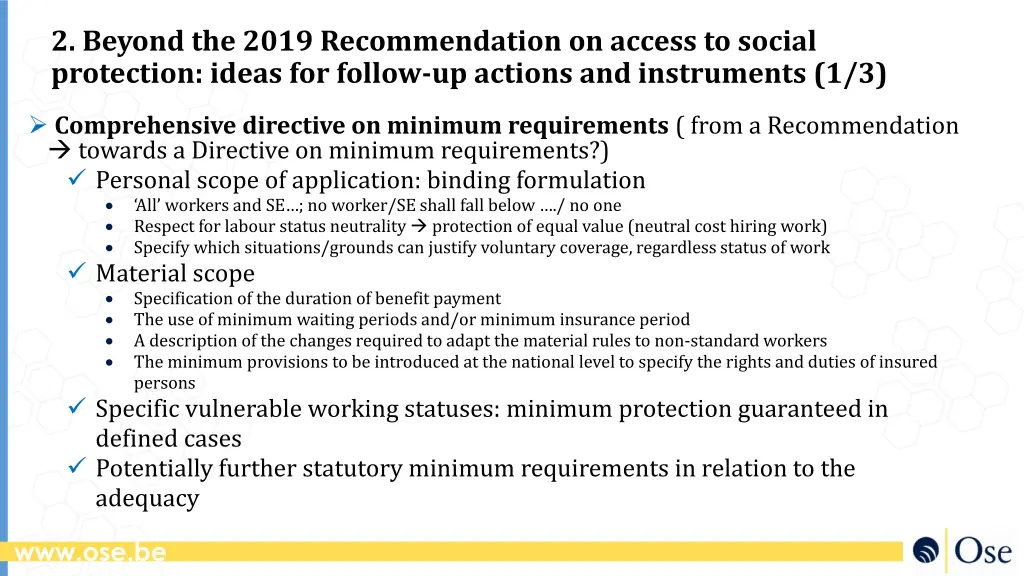 2 beyond the 2019 recommendation on access