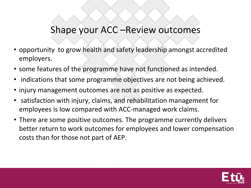 shape your acc review outcomes