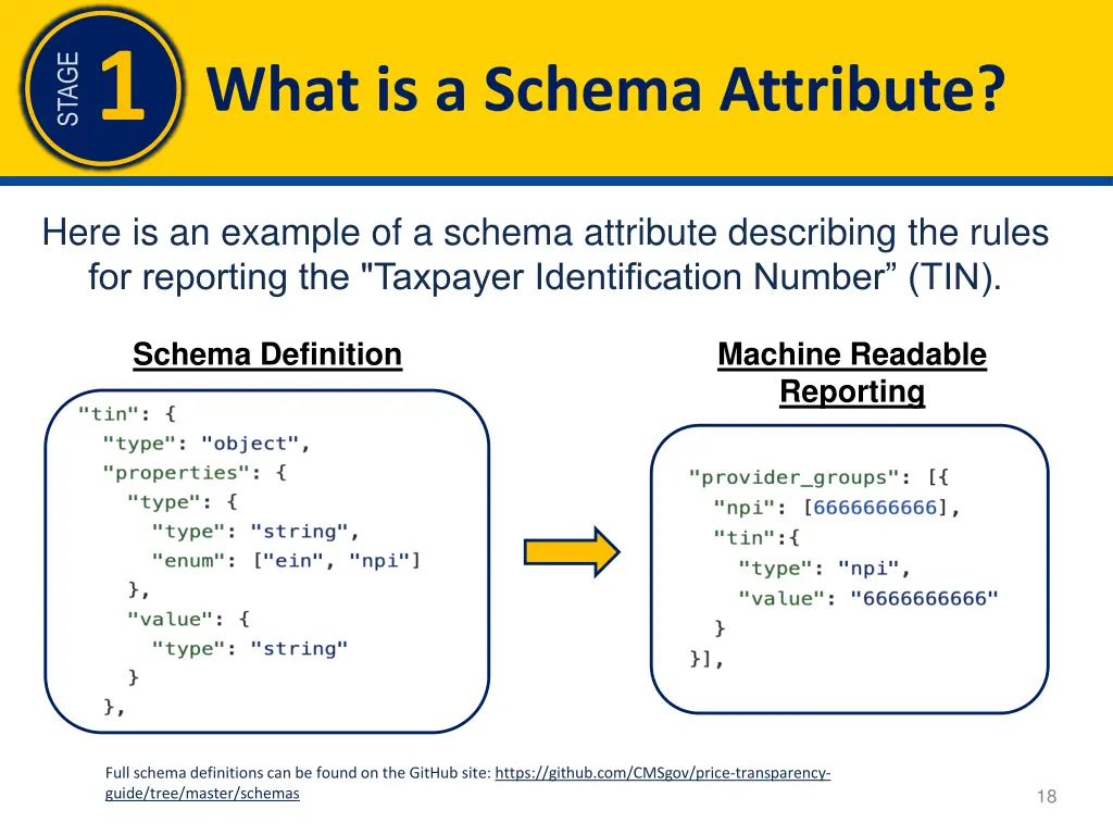 stage 1 what is a schema attribute
