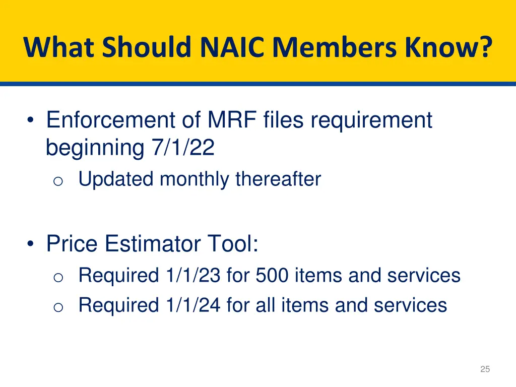 what should naic members know