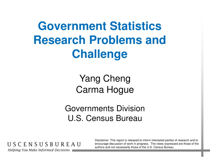 government statistics research problems