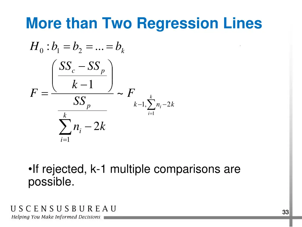 more than two regression lines k ss ss 1