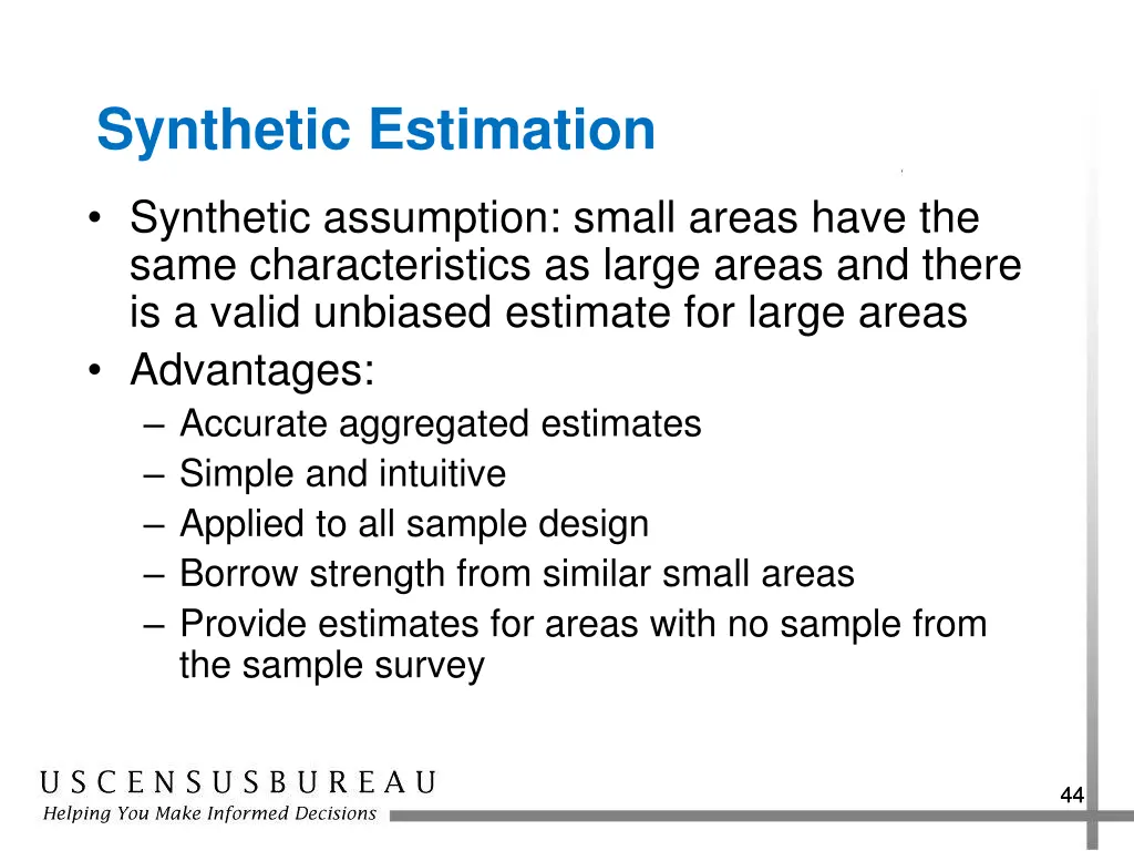 synthetic estimation