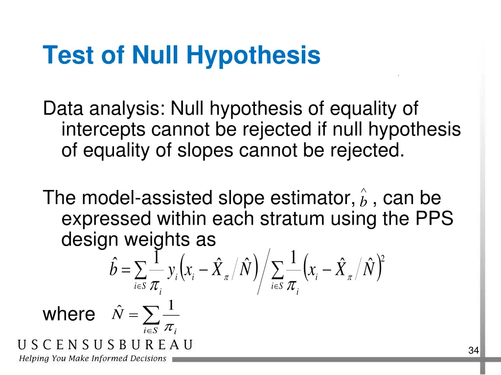 test of null hypothesis