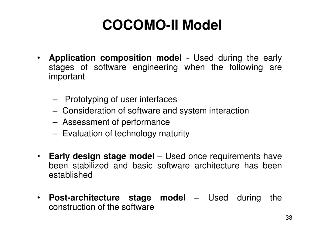 cocomo ii model