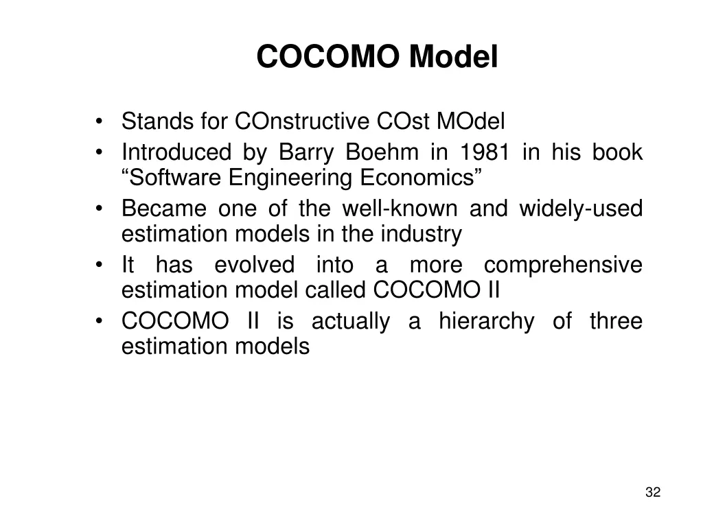 cocomo model