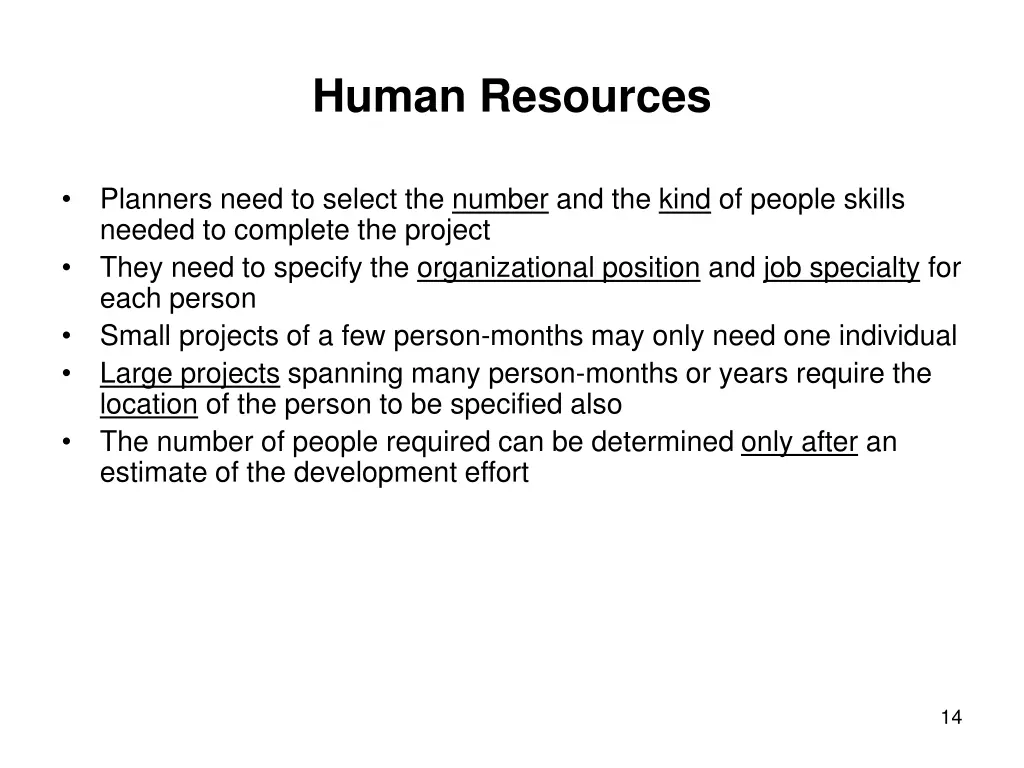 human resources