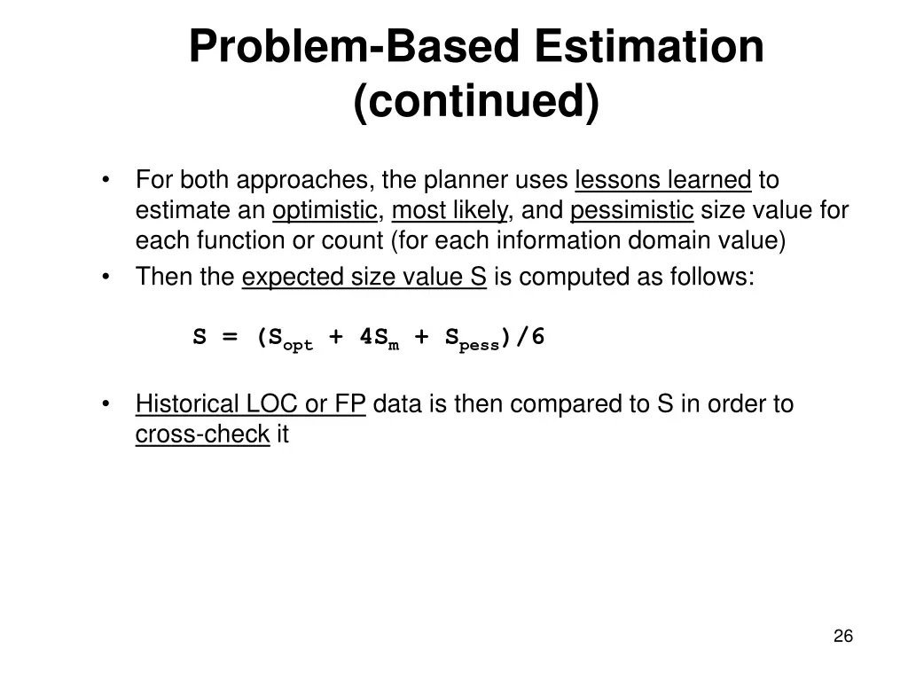 problem based estimation continued 1