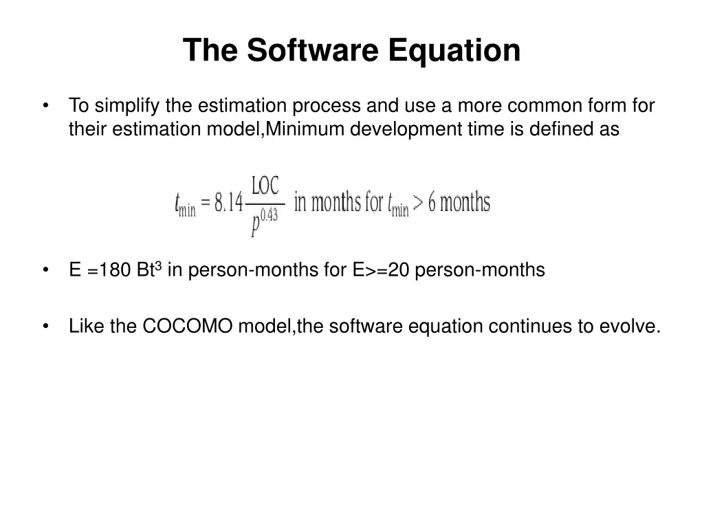 the software equation 1