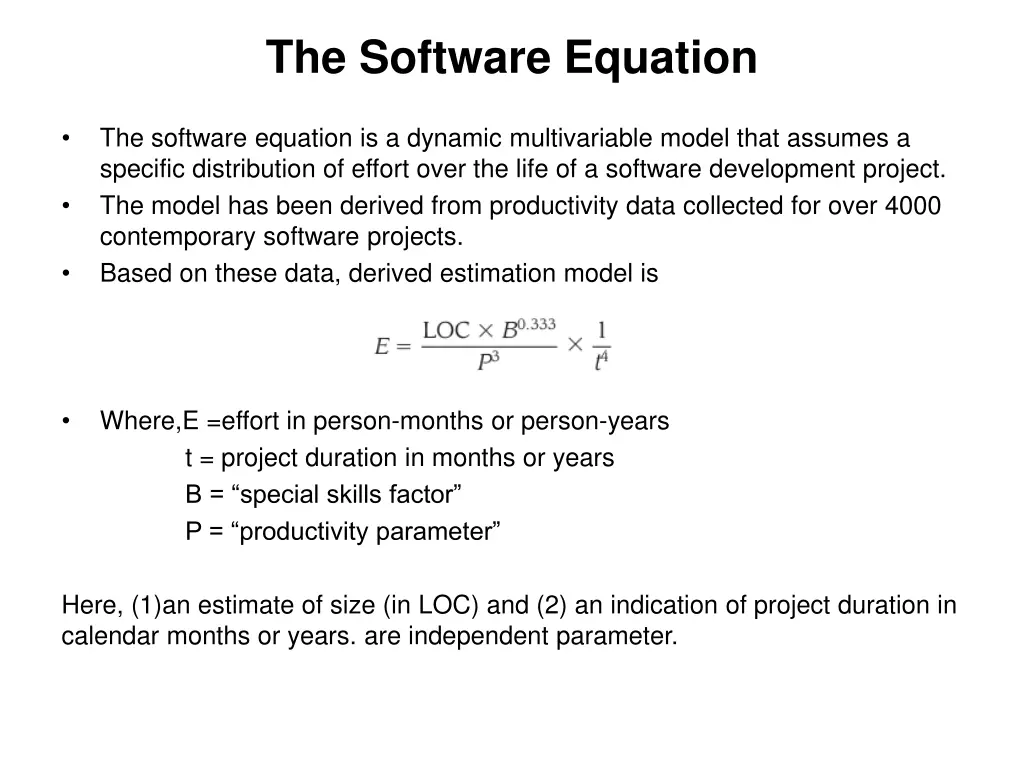 the software equation