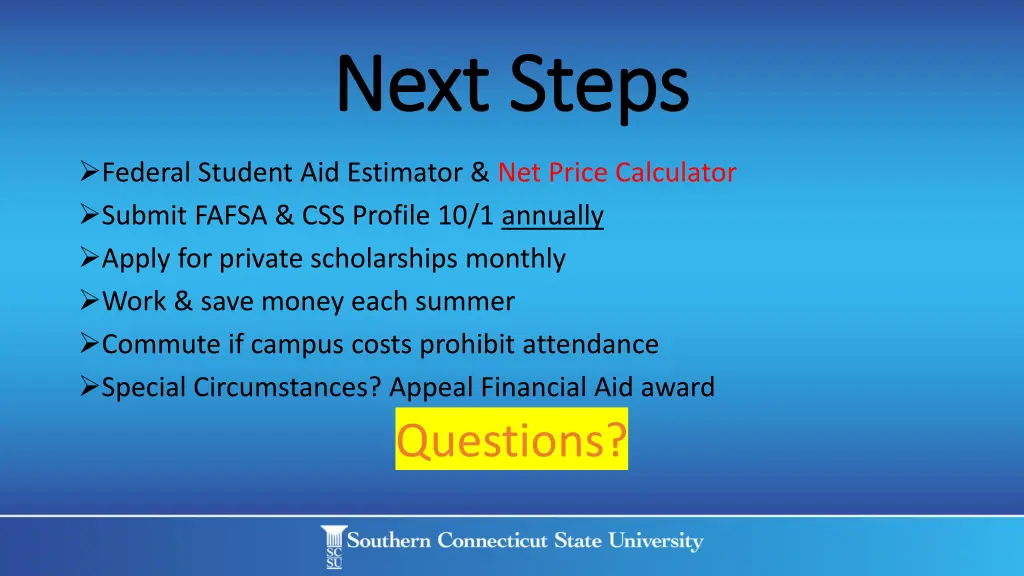 next steps next steps