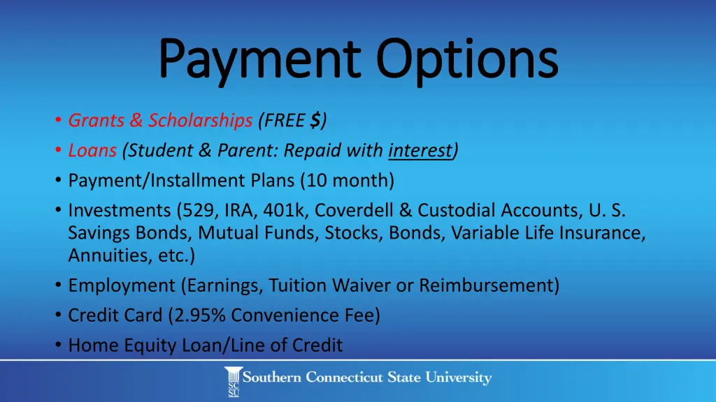 payment options payment options