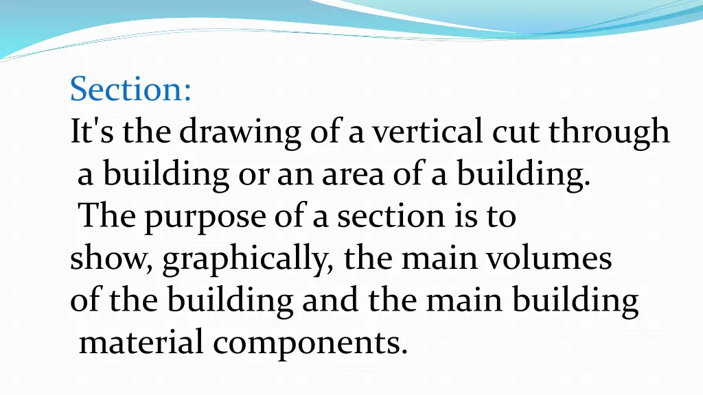 section it s the drawing of a vertical