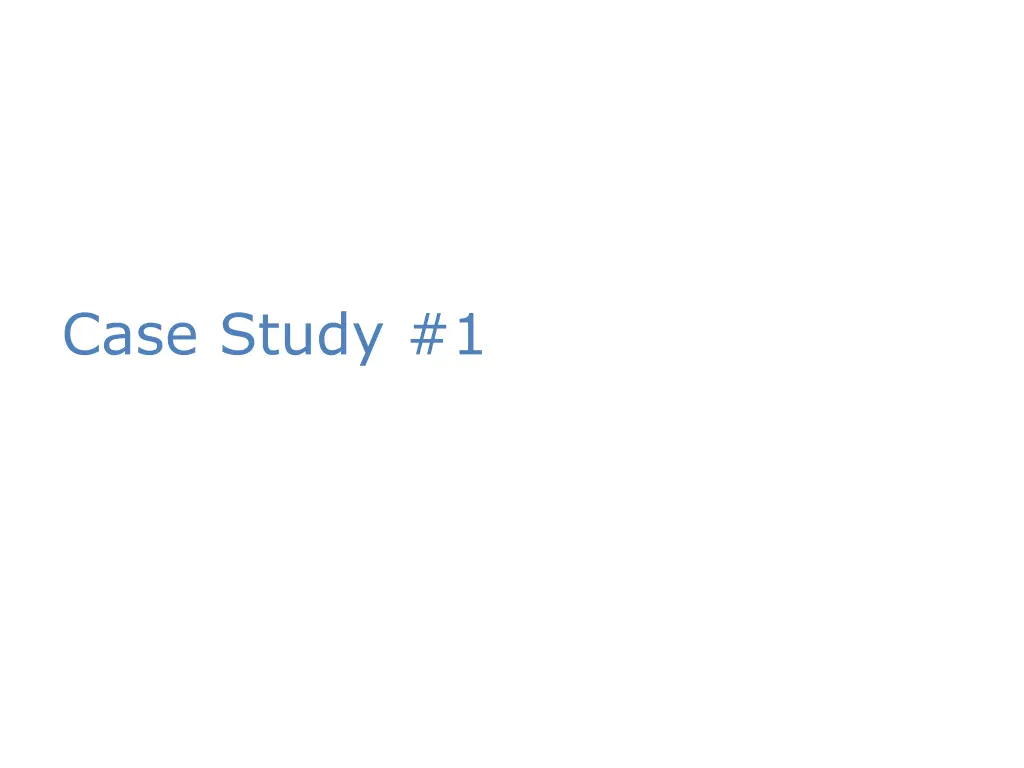 case study 1