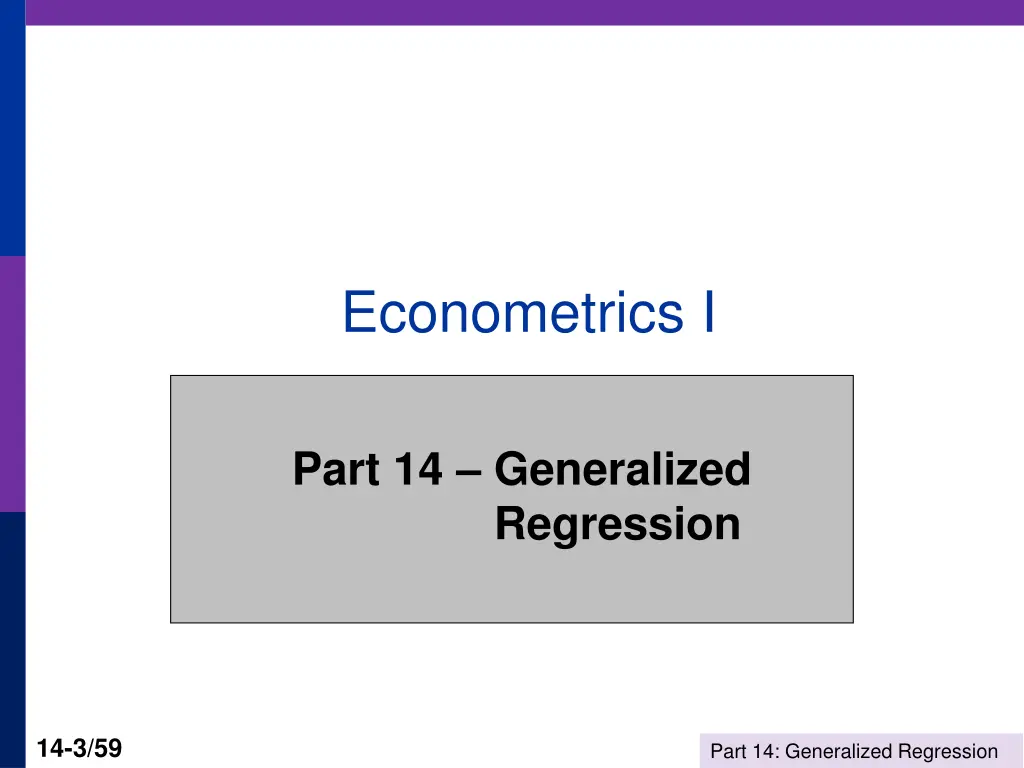 econometrics i 1