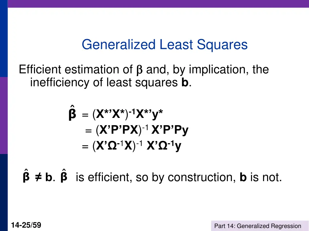 generalized least squares