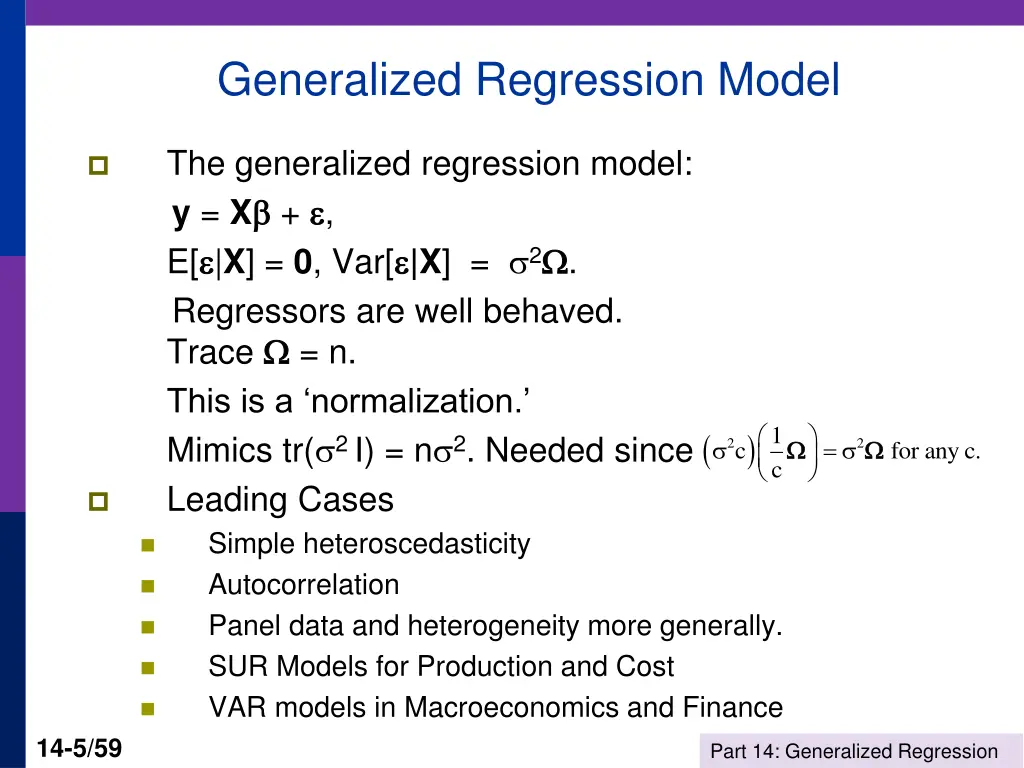 generalized regression model 1