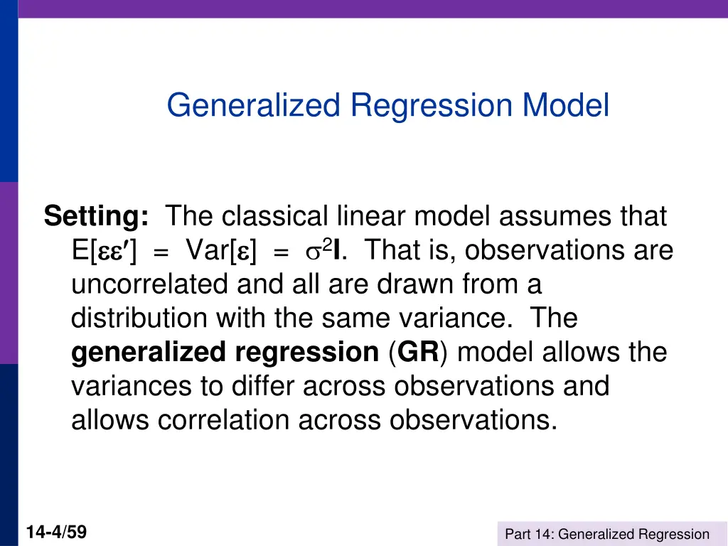 generalized regression model