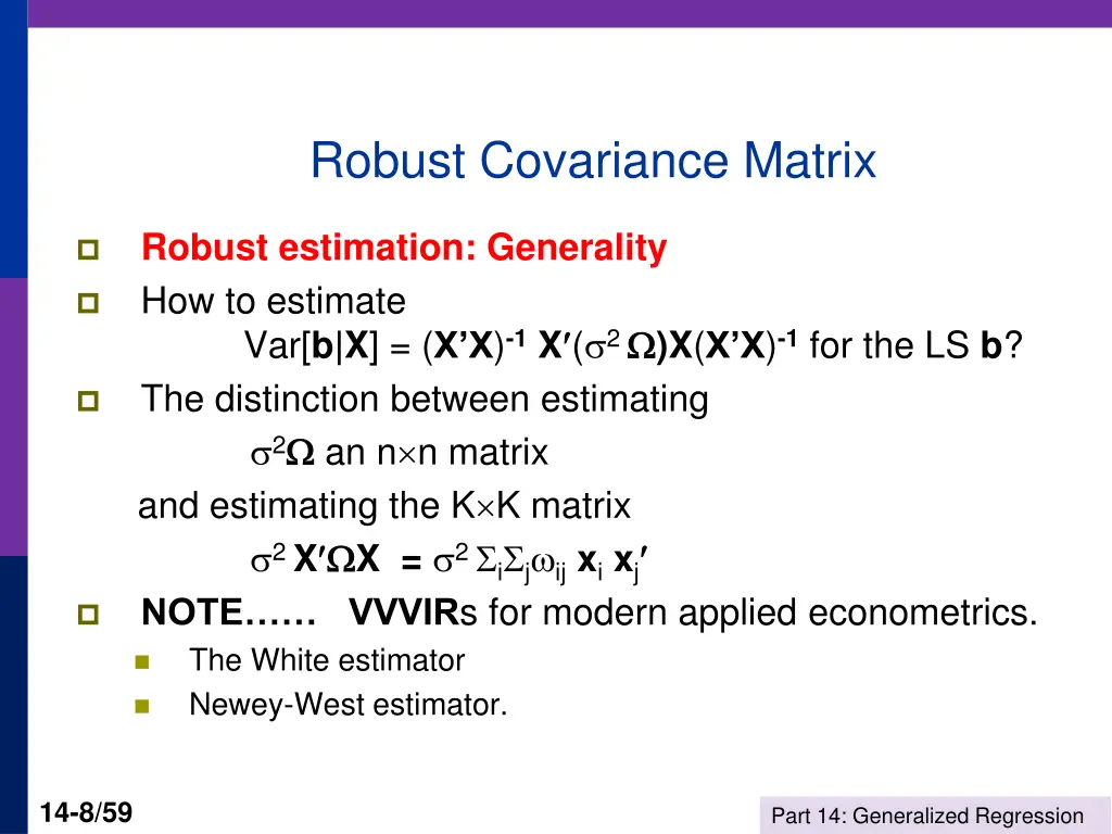robust covariance matrix