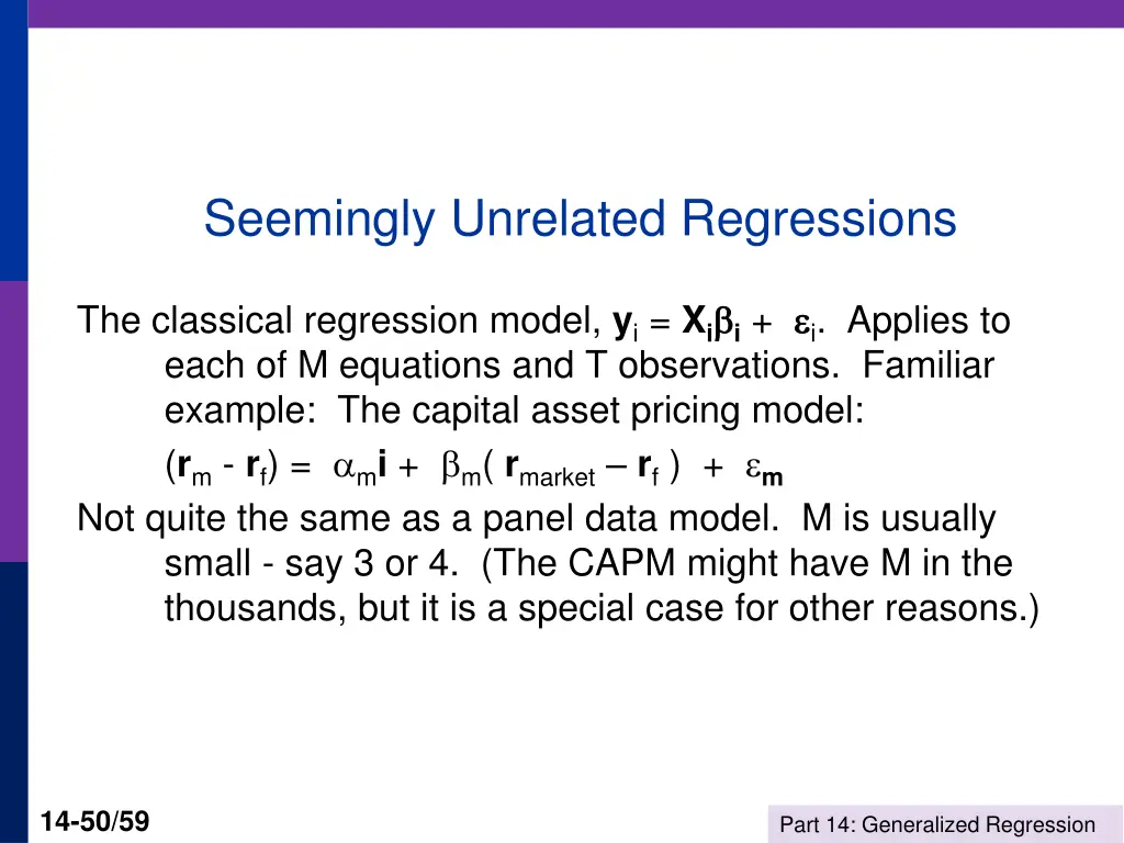 seemingly unrelated regressions