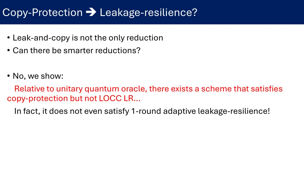 copy protection leakage resilience 1