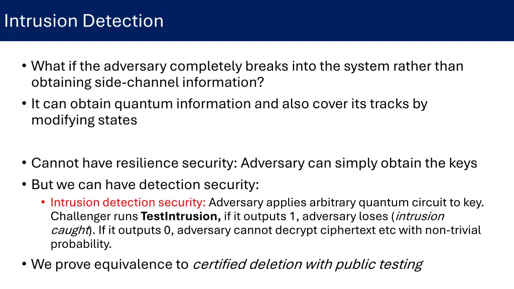 intrusion detection