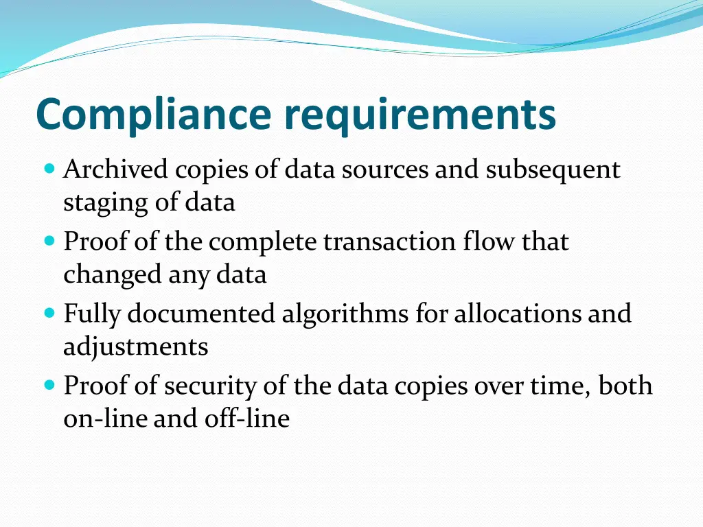 compliance requirements
