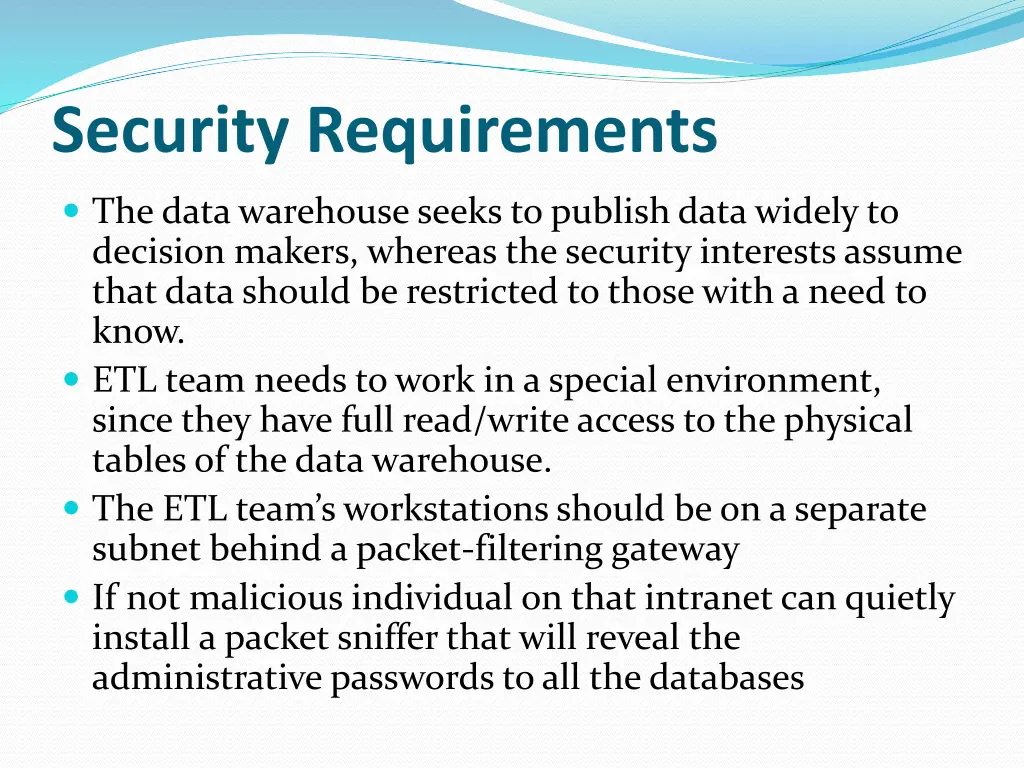 security requirements