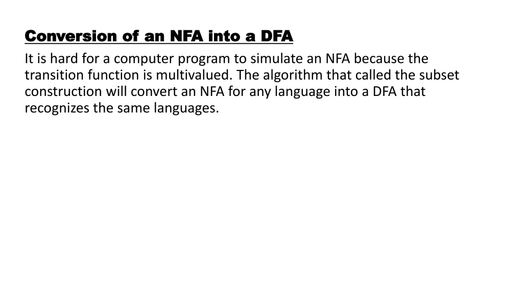conversion of an nfa into a dfa conversion