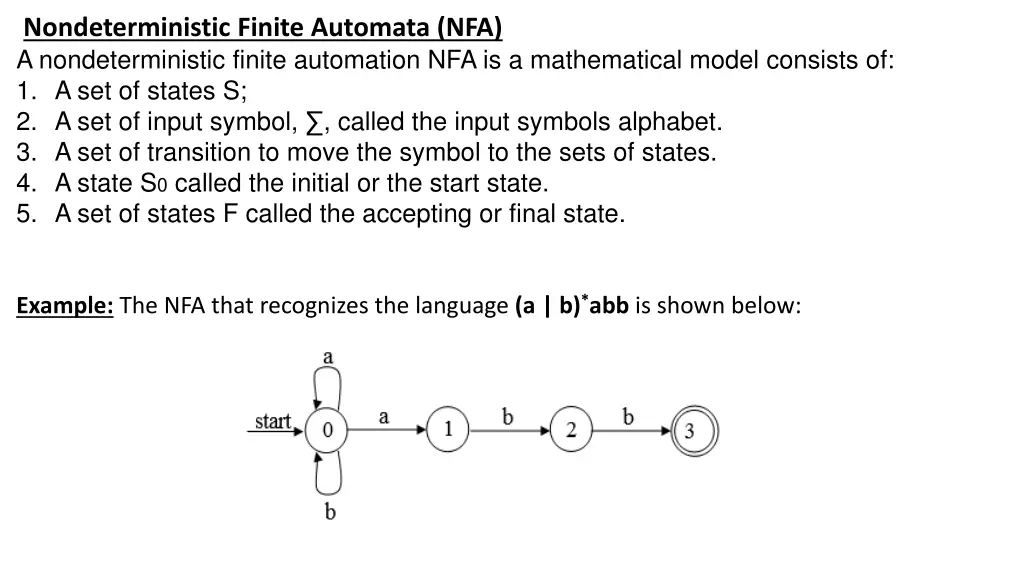 nondeterministic finite automata