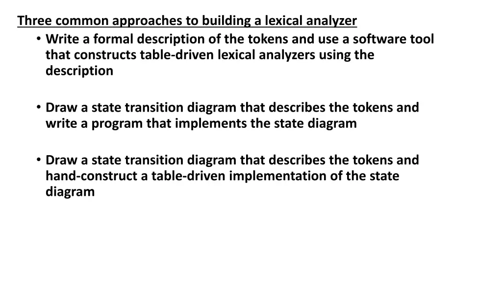 three common approaches to building a lexical