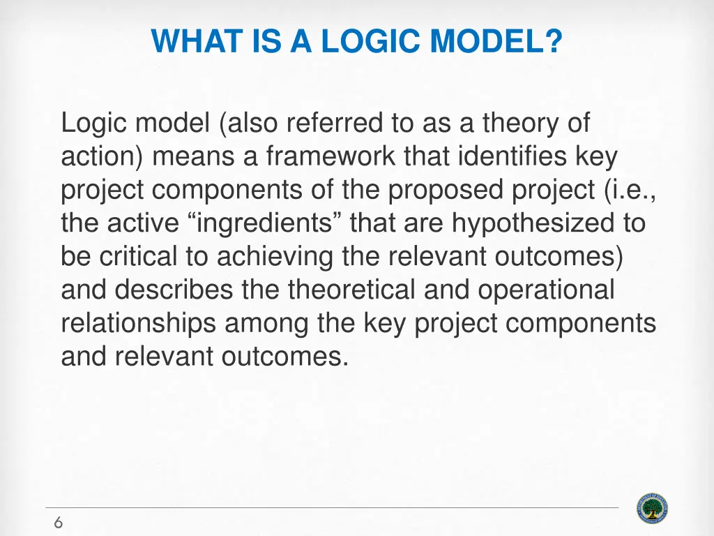 what is a logic model