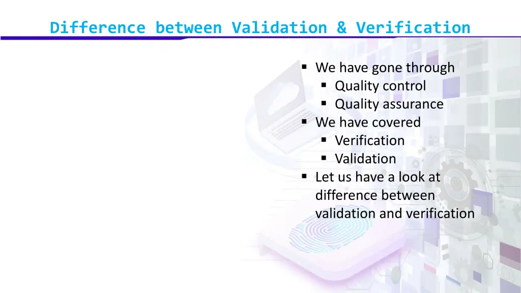 difference between validation verification