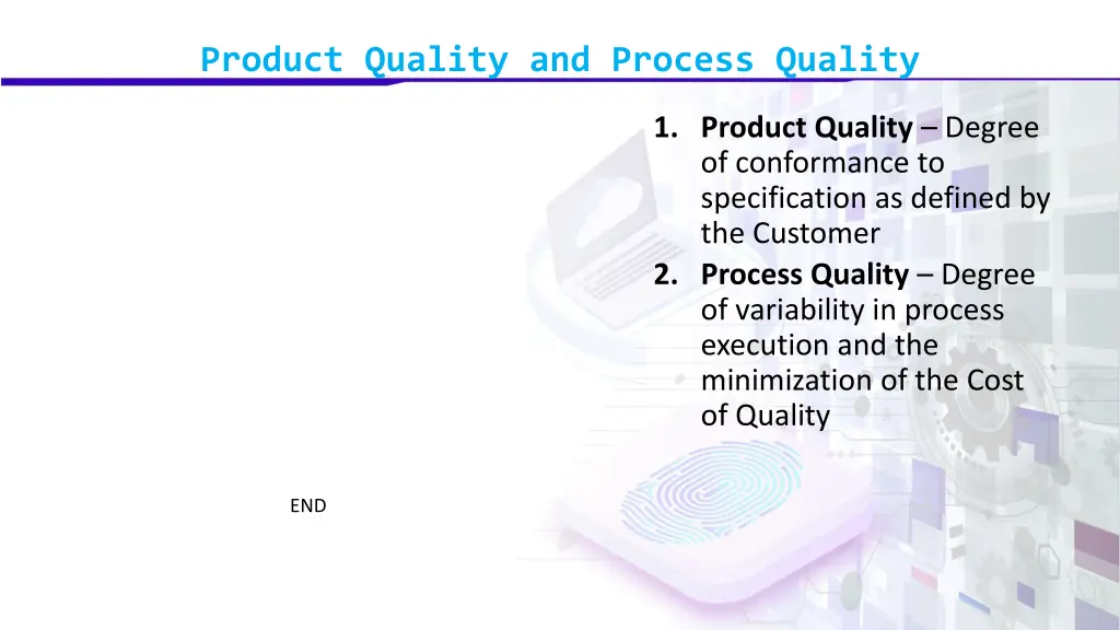 product quality and process quality 5