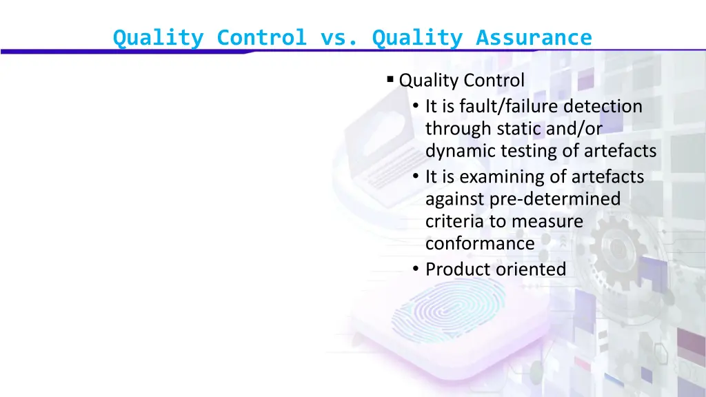 quality control vs quality assurance 1