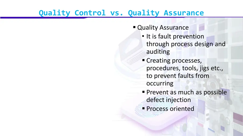 quality control vs quality assurance