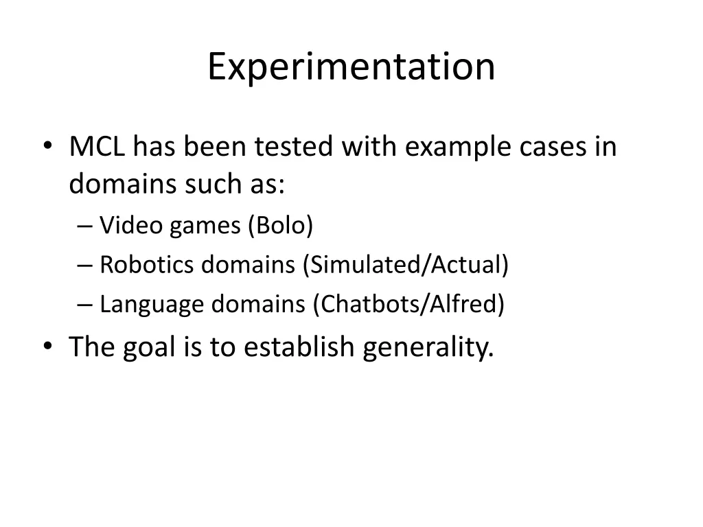 experimentation 1
