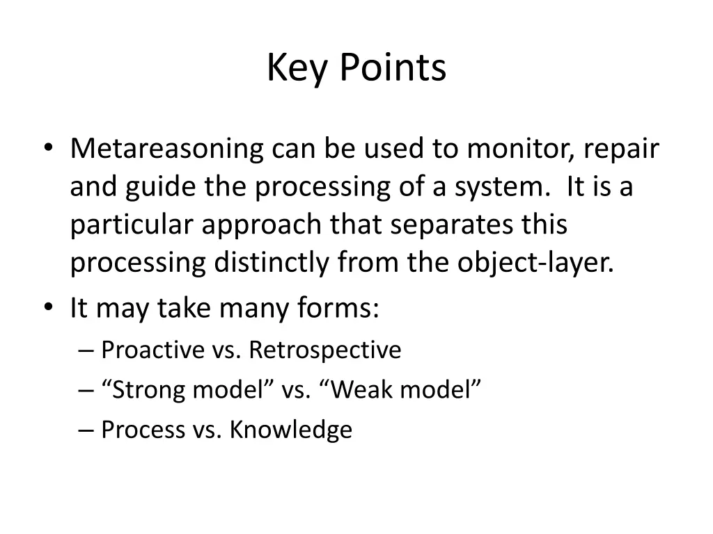 key points