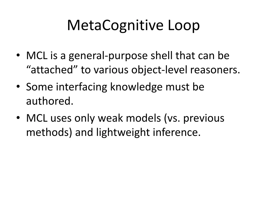 metacognitive loop