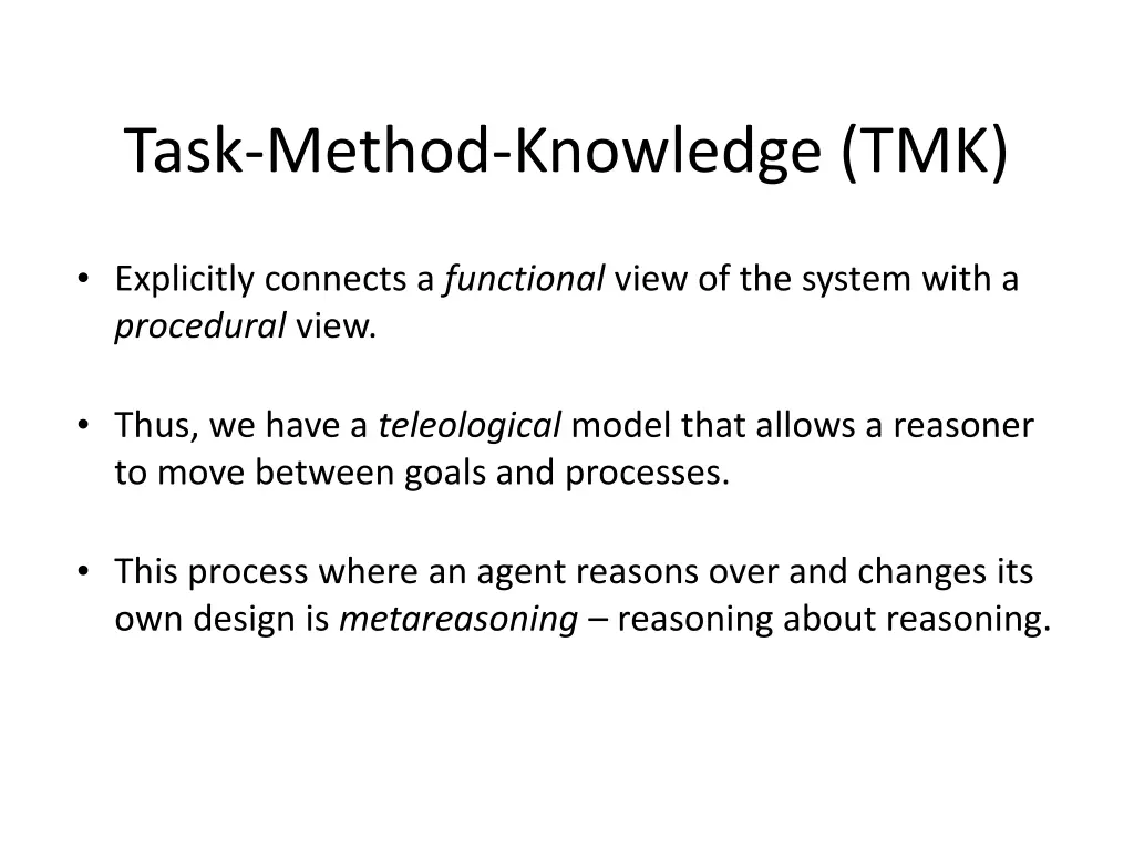 task method knowledge tmk 1