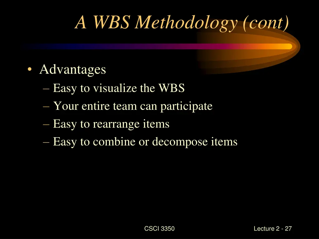 a wbs methodology cont 1