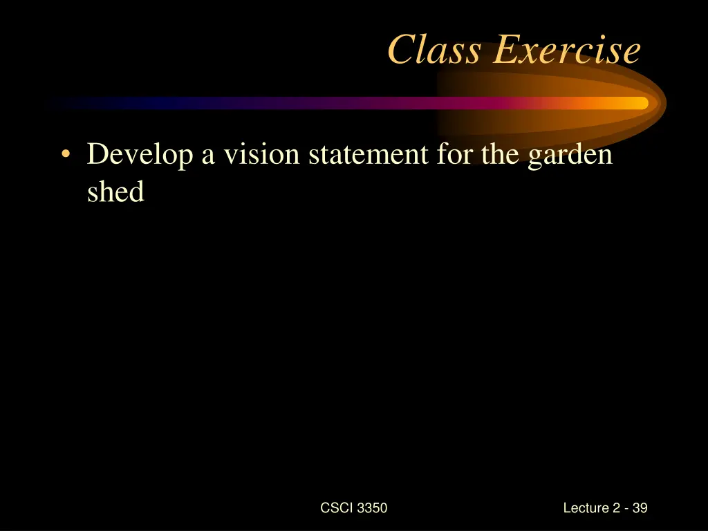 class exercise 1