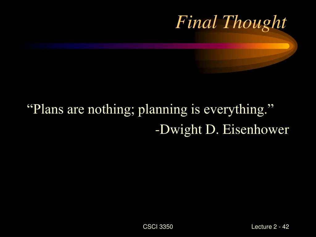 final thought