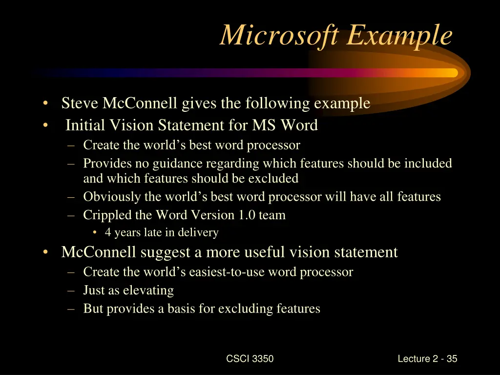 microsoft example