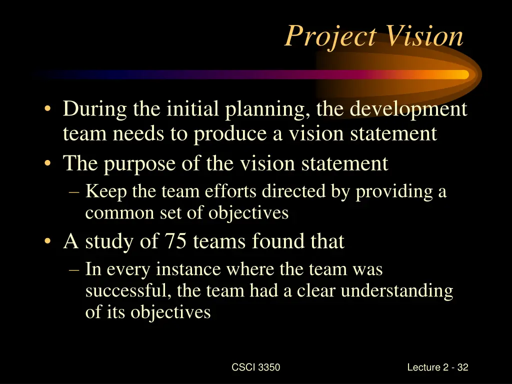 project vision