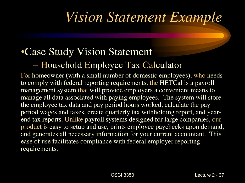 vision statement example
